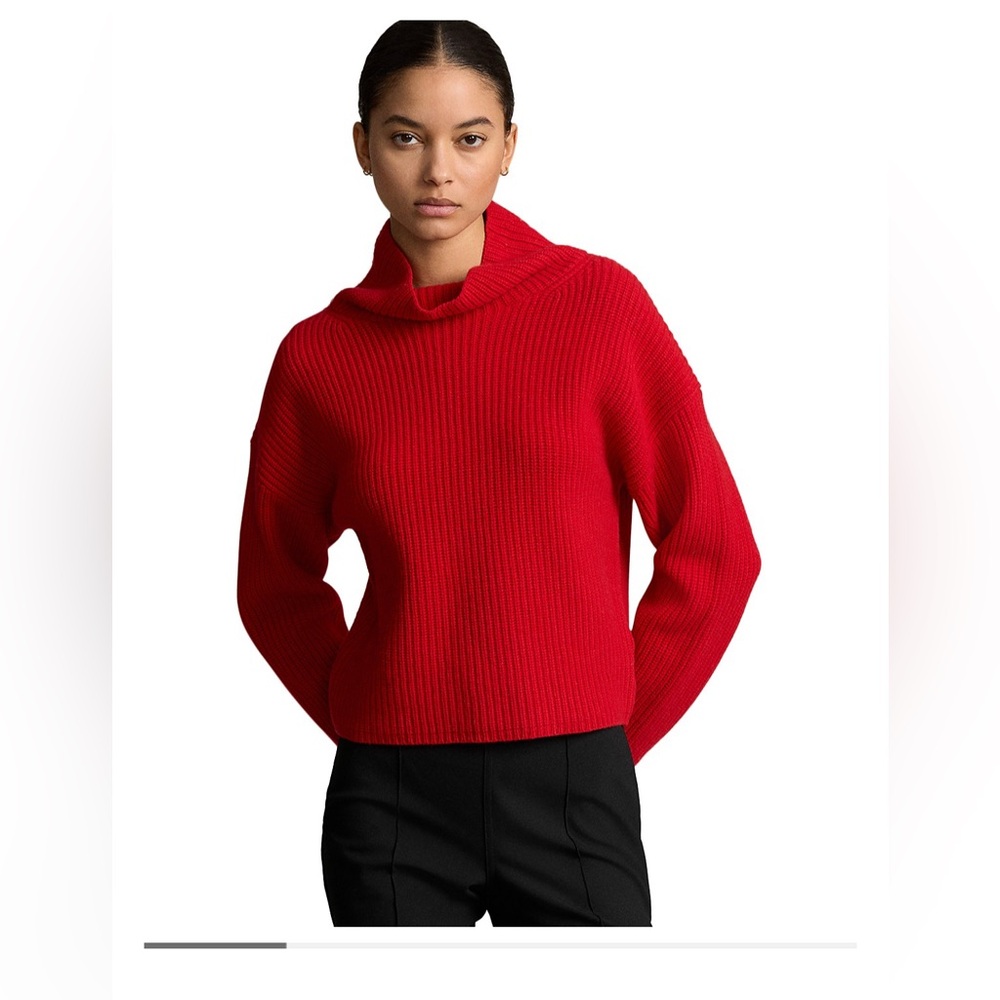 Polo Ralph Lauren - Cashmere and Wool mock neck sweater- Red - size XS